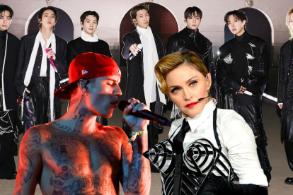 BTS, Justin Bieber y Madonna.