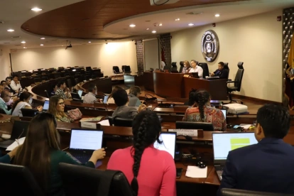 El Honorable Consejo Universitario de la Central, en una de las sesiones, dirigidas por vicerrectores.