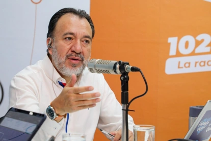 Pabel Muñoz, alcalde de Quito, durante el programa Frecuencia Quiteña este 20 de julio de 2026.