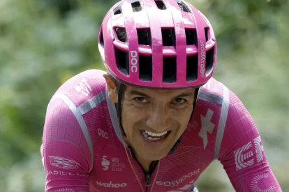 El ecuatoriano Richard Carapaz (EF Education-EasyPost), durante la etapa 14 del Tour de Francia.