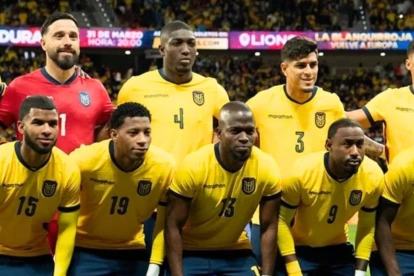 Jugadores de la Selección de Ecuador.