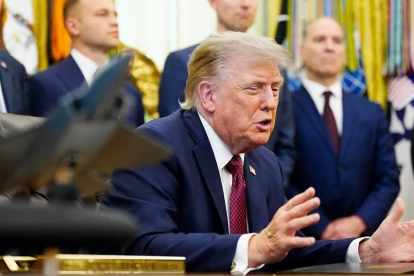 El presidente estadounidense Donald Trump  en el Despacho Oval de la Casa Blanca en Washington, DC, EE. UU., el 24 de julio de 2026.