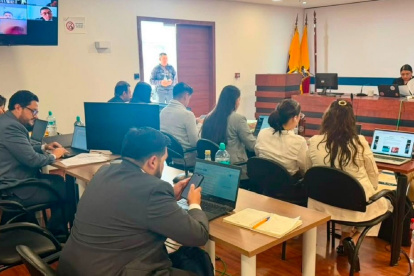 Diligencia. En la Unidad Judicial del Norte de Quito se realiza la audiencia de juzgamiento de 21 personas.