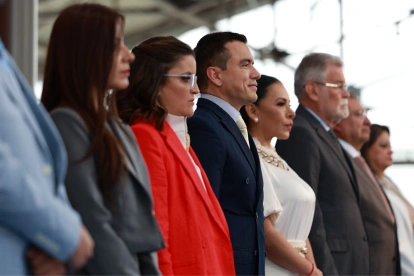 Daniel Noboa y María José Pinto llegaron al Palacio de Carondelet en mayo de 2025.