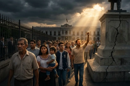 Ciudadanos marchan en busca de una democracia que garantice la libertad y la dignidad frente al desgaste de las instituciones y la brecha de privilegios en el poder político.