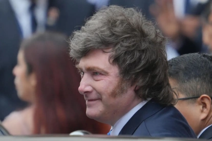 Fotografía del 28 de julio de 2026 del presidente de Argentina, Javier Milei, en Lima (Perú).