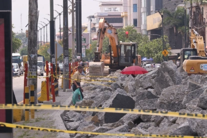 En marzo comenzaron los trabajos en la avenida Rodolfo Baquerizo Nazur, en la ciudadela La Alborada.