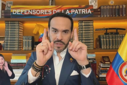 Captura de video de una transmisión en la cuenta en X @ABDELAESPRIELLA del presidente electo de Colombia, Abelardo De la Espriella.
