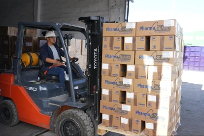 Cajas de medicinas que serán enviadas a casas asistenciales de la provincia de Guayas.