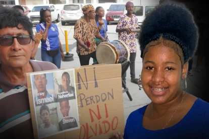 Ruth Kataleya Medina, a la derecha, fue localizada con vida seis días después de su desaparición en el sector Las Malvinas, en el sur de Guayaquil.
