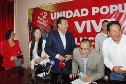 Unidad Popular ofreció una rueda de prensa para anunciar la alianza por Quito y Pichincha.