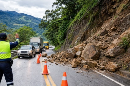 Las autoridades recomiendan revisar el estado de las carreteras y conducir con precaución ante las restricciones vigentes en varias provincias por deslizamientos y socavones.