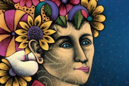"Noche primaveral" es una de las obras que el artista peruano Pablo Ramírez Vega expone en la Casa de la Cultura núcleo de Guayas.