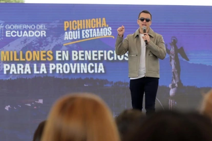 El 10 de julio del 2026, en Quito, el presidente Daniel Noboa habló sobre los créditos de vivienda y cupos para Jóvenes en Acción para Pichincha.