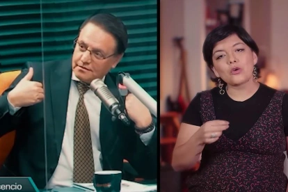 Amanda Villavicencio aparece en una parte del segundo video publicado en cadena nacional.