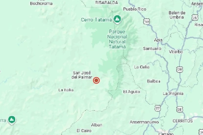Imagen del Instituto Geofísico de Ecuador donde señala dónde fue el terremoto.