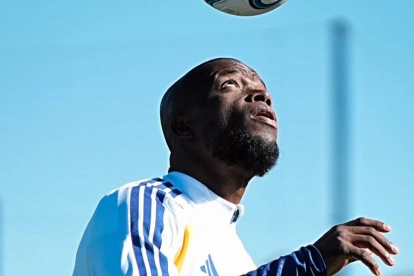 Enner Valencia durante una de sus primeras sesiones de entrenamiento con Boca Juniors en Argentina.