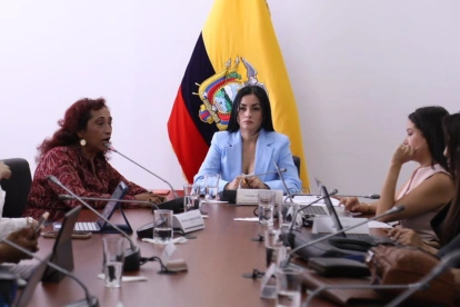 Viviana Veloz durante la sesión de la Comisión de Niñez y Adolescencia de la Asamblea Nacional, del 12 de agosto, anunció que denunciará ante la Fiscalía General del Estado la presunta venta ilegal de medicamentos.