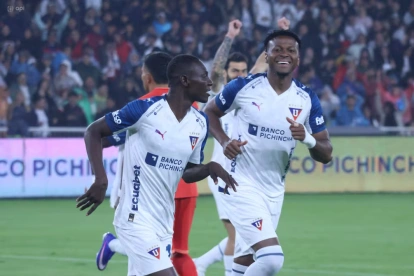 Janner Corozo y Michael Estrada son los jugadores en ofensiva de Liga de Quito.