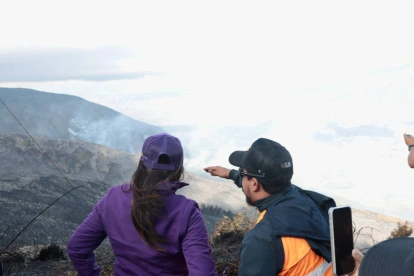 Imagen de la ministra de Gobierno, Nataly Morillo, en el sitio.