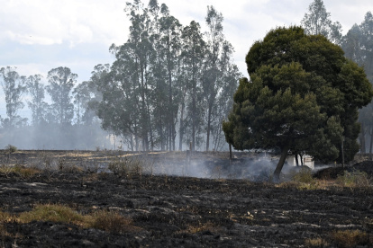 Vista de un incendio forestal en medio de altas temperaturas en Sibate, cerca de Bogotá, Colombia, el 3 de agosto de 2026.