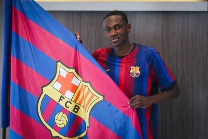 Josué Caicedo debutó con el Barcelona Atlètic apenas tres días después de firmar su contrato con el club azulgrana.
