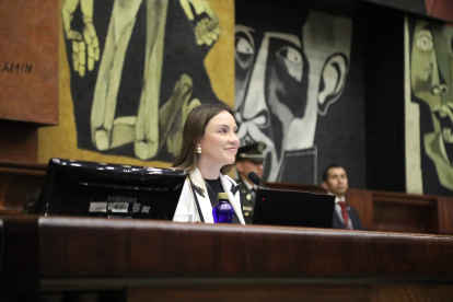 Mishel Mancheno, presidenta de la Asamblea Nacional Ecuador, presentó una nueva agenda legislativa.