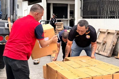 El cargamento de más de 4 millones de medicamentos que llegó a Manabí.