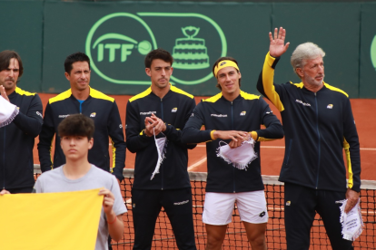 Integrantes del equipo ecuatoriano que representará al país en la Copa Davis.
