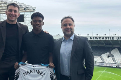 Johan Martinez en las instalaciones de Newcastle United
