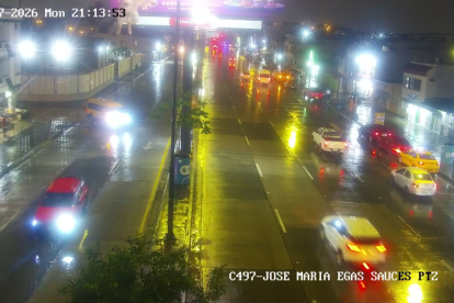 En sectores del norte de Guayaquil, como Sauces, se registró la lluvia hasta la noche del lunes 17 de agosto.