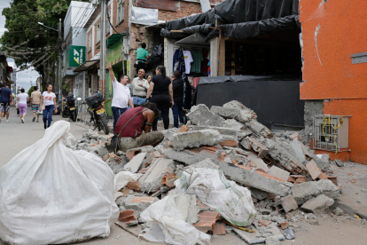 Estragos en una vivienda causados por el terremoto de magnitud 7,4  en Montenegro (Quindío, Colombia).