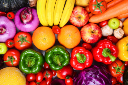 Frutas y verduras para la microbiota intestinal.