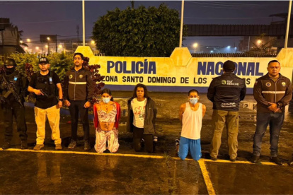 Policía detuvo a 4 hombres el 20 de agosto en Manabí por trata y explotación sexual de menores.