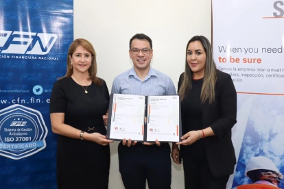 La CFN renovó su certificación antisoborno ISO 37001 con SGS Ecuador.

La CFN renovó su certificación antisoborno ISO 37001 con SGS Ecuador.