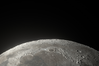 La superficie lunar, escenario de experimentos sobre producción de cemento.