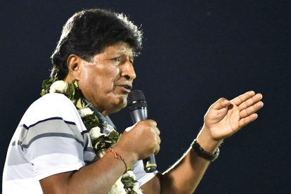 El expresidente de Bolivia Evo Morales habla en un evento el 26 de agosto de 2026, en Ivirgarzama (Bolivia).