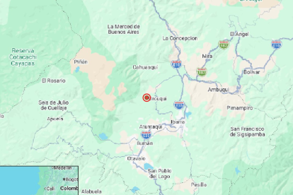 Temblor en Ecuador este jueves.