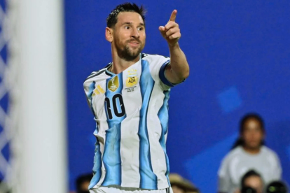 Lionel Messi con la Selección de Argentina.