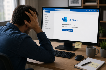 Usuarios enfrentan problemas para acceder a Outlook durante la interrupción de los servicios de Microsoft este 31 de agosto de 2026.