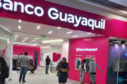 Una de las oficinas del Banco Guayaquil en Ecuador.