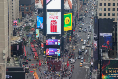 La vista de Times Square en Nueva York, EE. UU., 6 de agosto de 2026.