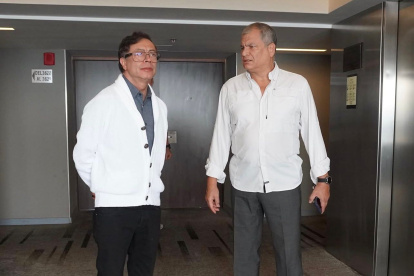 Gustavo Petro y Rafael Correa se reunieron en Ciudad de México este martes 1 de septiembre.