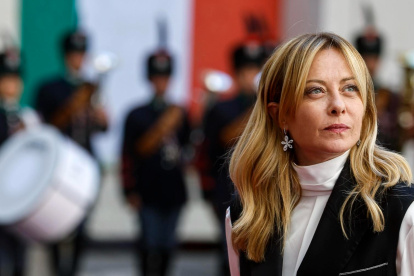 La primera ministra italiana, Giorgia Meloni, el pasado 20 de abril de 2026 en el Palazzo Chigi en Roma, Italia.