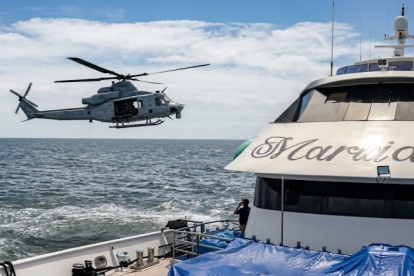 A través de una transmisión en Tiktok los tripulantes del barco María Candelaria mostraron la intervención de marinos extranjeros