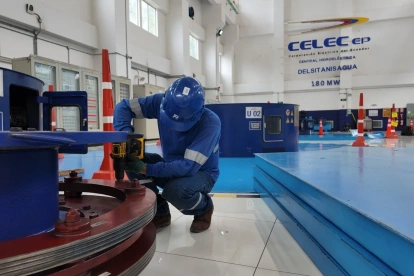 Celec ejecuta trabajos de mantenimiento en la central hidroeléctrica Delsitanisagua, ubicada en Zamora Chinchipe.