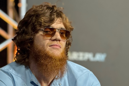 Shara “Bullet” Magomedov durante una conferencia de prensa de UFC.
