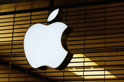 Logo de la empresa estadounidense Apple.