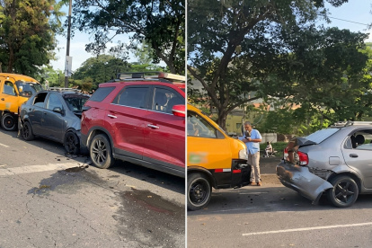 Cuatro vehículos protagonizaron un el accidente de tránsito en la vía a la costa.