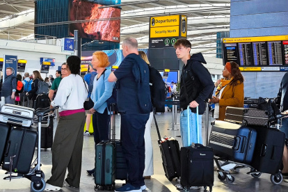 Terminal 5 de Heathrow en Londres, este miércoles. Al menos 250 vuelos han sido cancelados este miércoles en el Reino Unido.